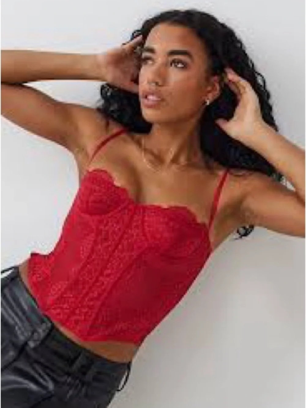 Urban Outfitters Red Lace Bustier Camisole